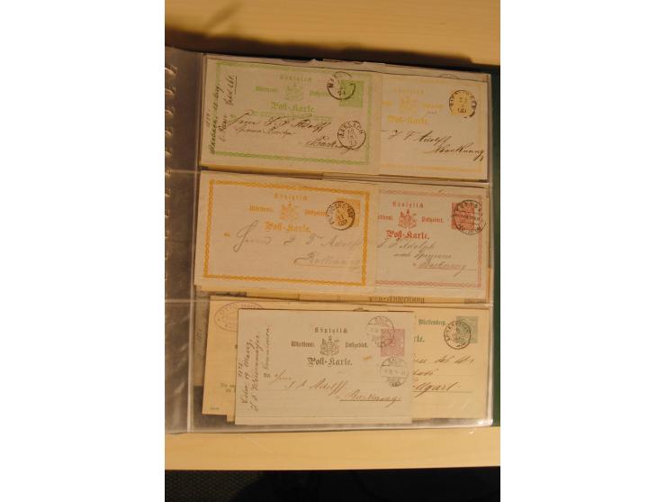 BRIEFPOSTEN: Baden bis Württemberg, Posten Briefe, Karten und Ganzsachen, dabei gute Frankaturen, Auslandspost, "Muster ohne 