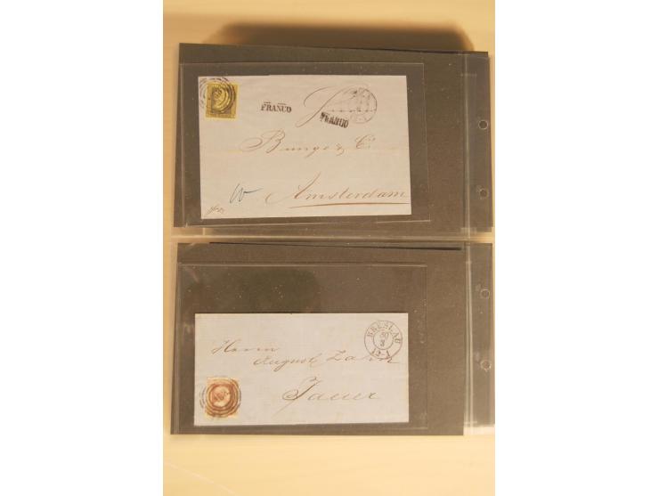 Bayern-Württemberg, interessante Briefe-Sammlung in 3 Bänden mit besseren Frankaturen, u.a. Braunschweig Mi.-Nr. 2, Helgoland