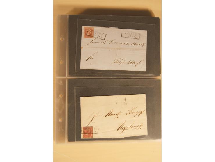 Bayern-Württemberg, interessante Briefe-Sammlung in 3 Bänden mit besseren Frankaturen, u.a. Braunschweig Mi.-Nr. 2, Helgoland