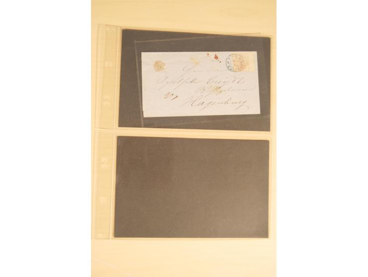 Bayern-Württemberg, interessante Briefe-Sammlung in 3 Bänden mit besseren Frankaturen, u.a. Braunschweig Mi.-Nr. 2, Helgoland