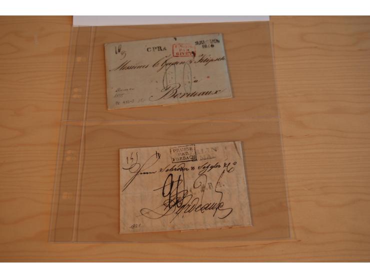 1800/60 (ca.), rd. 700 markenlose Briefe, ganz überwiegend Transitpost in das Ausland mit vielen besseren Stempeln und Stempe