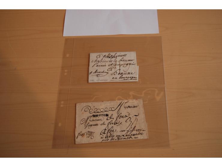 1800/60 (ca.), rd. 700 markenlose Briefe, ganz überwiegend Transitpost in das Ausland mit vielen besseren Stempeln und Stempe