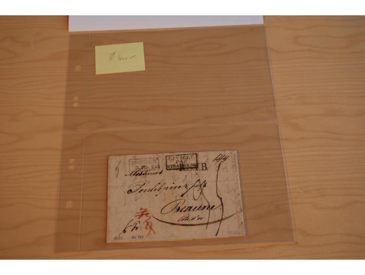 1800/60 (ca.), rd. 700 markenlose Briefe, ganz überwiegend Transitpost in das Ausland mit vielen besseren Stempeln und Stempe