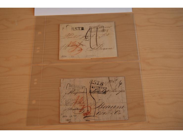 1800/60 (ca.), rd. 700 markenlose Briefe, ganz überwiegend Transitpost in das Ausland mit vielen besseren Stempeln und Stempe