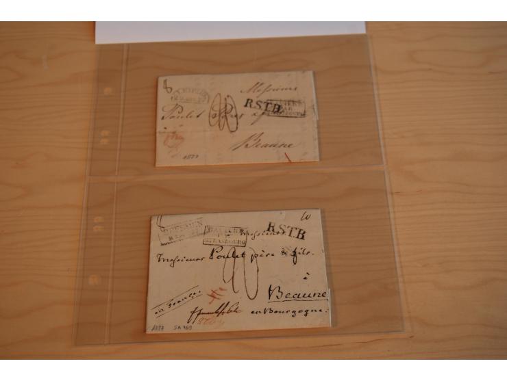 1800/60 (ca.), rd. 700 markenlose Briefe, ganz überwiegend Transitpost in das Ausland mit vielen besseren Stempeln und Stempe