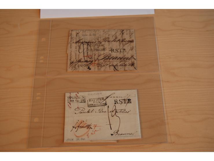 1800/60 (ca.), rd. 700 markenlose Briefe, ganz überwiegend Transitpost in das Ausland mit vielen besseren Stempeln und Stempe