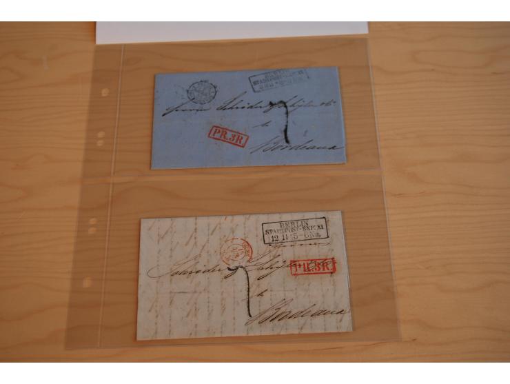 1800/60 (ca.), rd. 700 markenlose Briefe, ganz überwiegend Transitpost in das Ausland mit vielen besseren Stempeln und Stempe