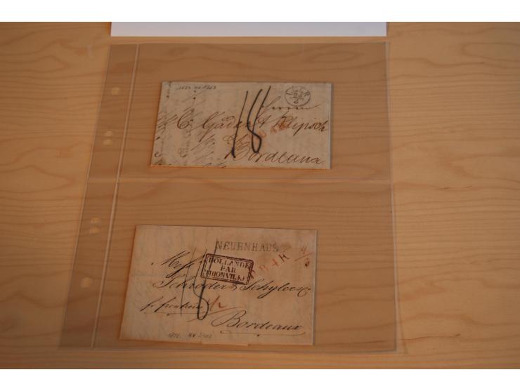 1800/60 (ca.), rd. 700 markenlose Briefe, ganz überwiegend Transitpost in das Ausland mit vielen besseren Stempeln und Stempe