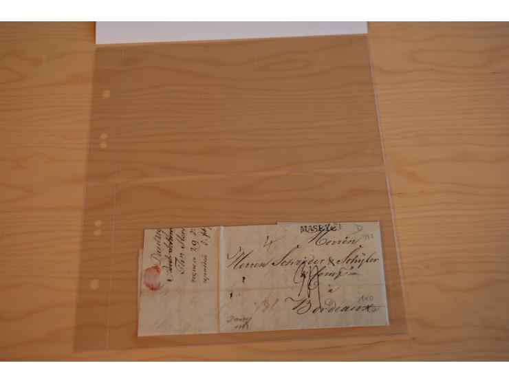 1800/60 (ca.), rd. 700 markenlose Briefe, ganz überwiegend Transitpost in das Ausland mit vielen besseren Stempeln und Stempe