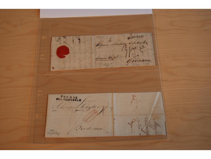 1800/60 (ca.), rd. 700 markenlose Briefe, ganz überwiegend Transitpost in das Ausland mit vielen besseren Stempeln und Stempe