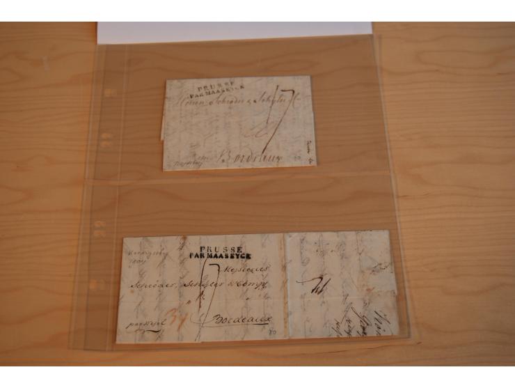 1800/60 (ca.), rd. 700 markenlose Briefe, ganz überwiegend Transitpost in das Ausland mit vielen besseren Stempeln und Stempe