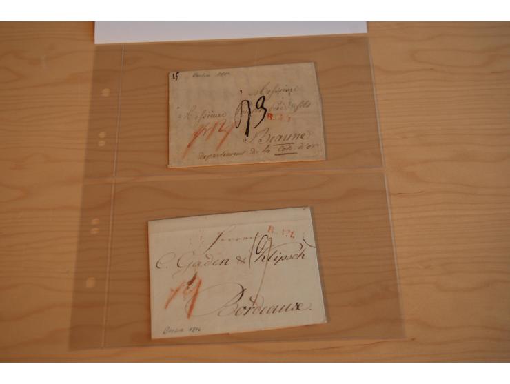 1800/60 (ca.), rd. 700 markenlose Briefe, ganz überwiegend Transitpost in das Ausland mit vielen besseren Stempeln und Stempe