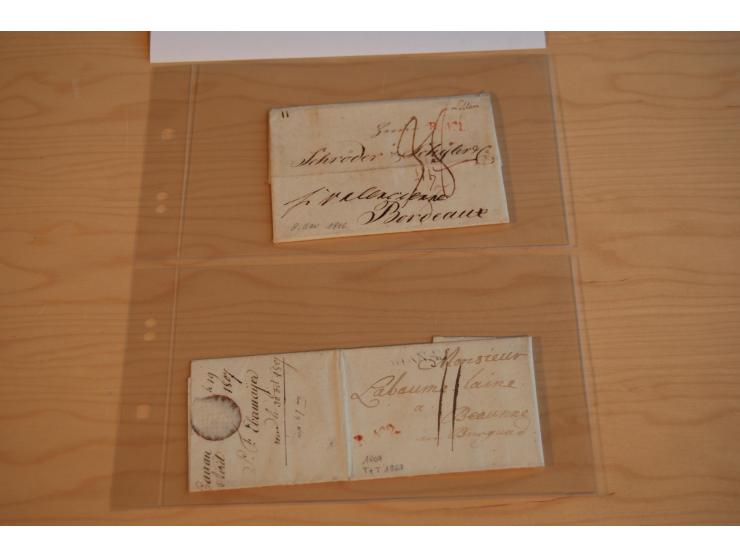 1800/60 (ca.), rd. 700 markenlose Briefe, ganz überwiegend Transitpost in das Ausland mit vielen besseren Stempeln und Stempe