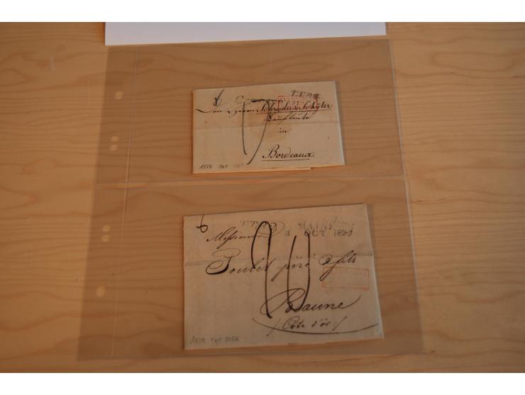 1800/60 (ca.), rd. 700 markenlose Briefe, ganz überwiegend Transitpost in das Ausland mit vielen besseren Stempeln und Stempe