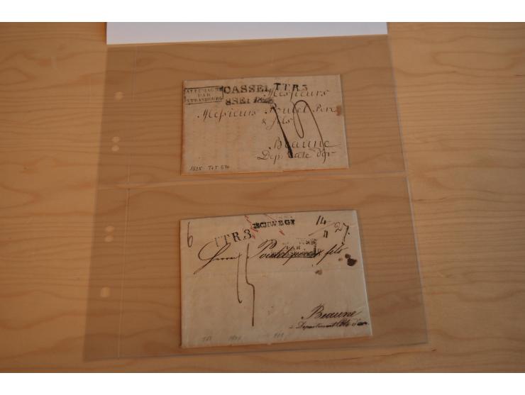 1800/60 (ca.), rd. 700 markenlose Briefe, ganz überwiegend Transitpost in das Ausland mit vielen besseren Stempeln und Stempe