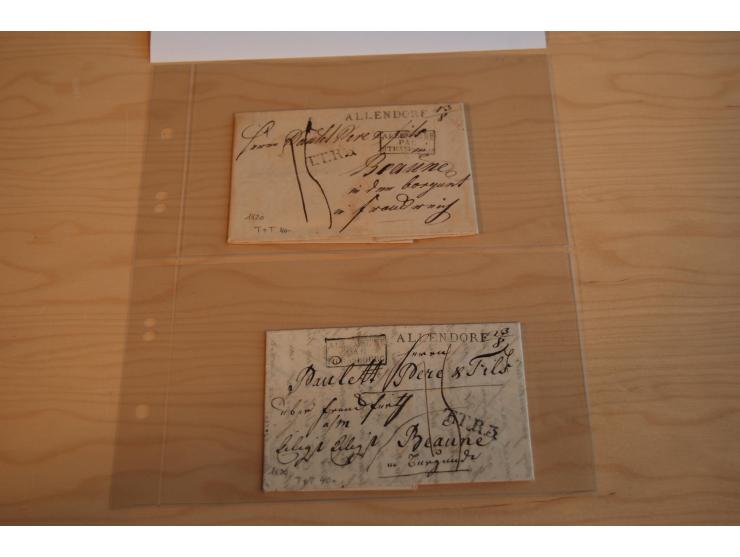 1800/60 (ca.), rd. 700 markenlose Briefe, ganz überwiegend Transitpost in das Ausland mit vielen besseren Stempeln und Stempe