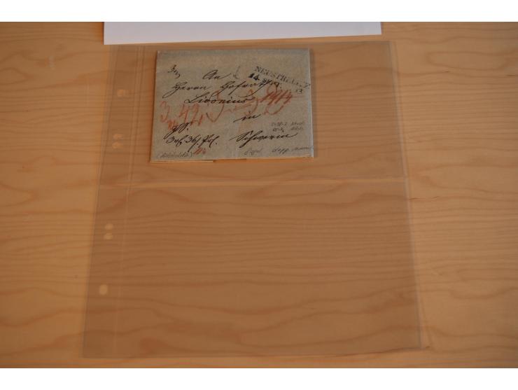 1800/60 (ca.), rd. 700 markenlose Briefe, ganz überwiegend Transitpost in das Ausland mit vielen besseren Stempeln und Stempe