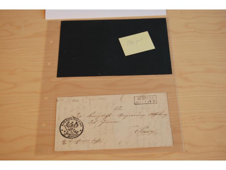 1800/60 (ca.), rd. 700 markenlose Briefe, ganz überwiegend Transitpost in das Ausland mit vielen besseren Stempeln und Stempe
