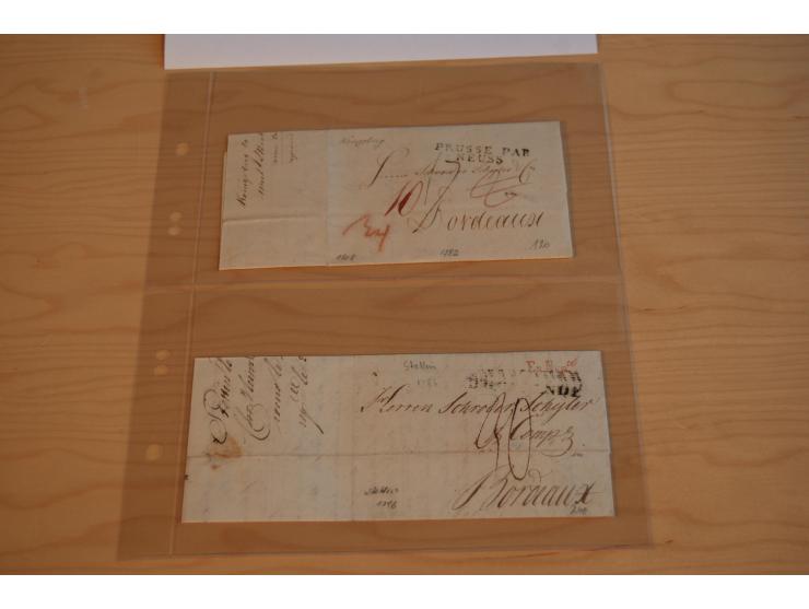 1800/60 (ca.), rd. 700 markenlose Briefe, ganz überwiegend Transitpost in das Ausland mit vielen besseren Stempeln und Stempe
