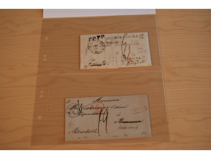 1800/60 (ca.), rd. 700 markenlose Briefe, ganz überwiegend Transitpost in das Ausland mit vielen besseren Stempeln und Stempe
