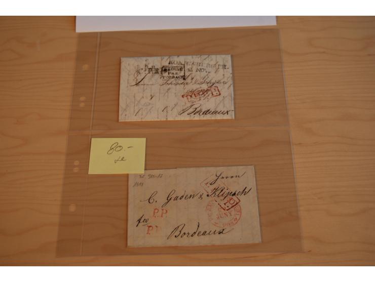 1800/60 (ca.), rd. 700 markenlose Briefe, ganz überwiegend Transitpost in das Ausland mit vielen besseren Stempeln und Stempe