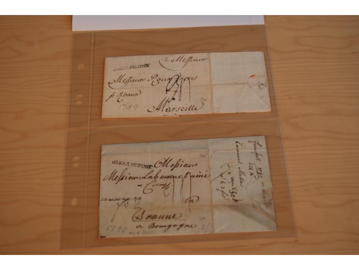 1800/60 (ca.), rd. 700 markenlose Briefe, ganz überwiegend Transitpost in das Ausland mit vielen besseren Stempeln und Stempe