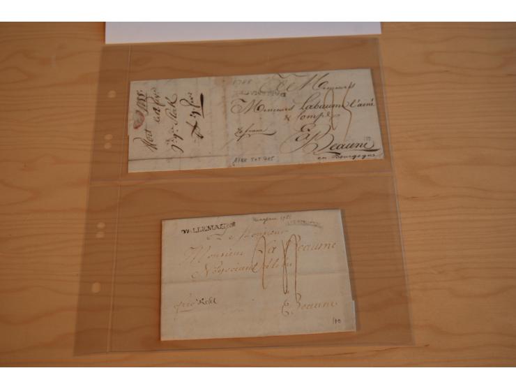 1800/60 (ca.), rd. 700 markenlose Briefe, ganz überwiegend Transitpost in das Ausland mit vielen besseren Stempeln und Stempe