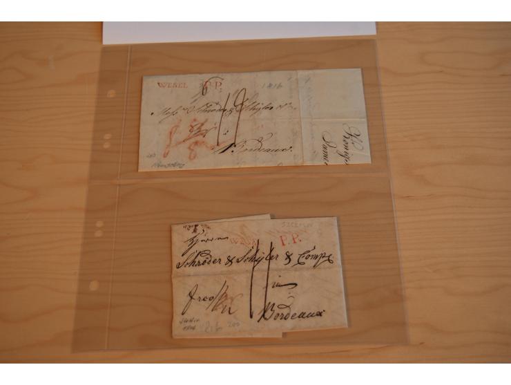 1800/60 (ca.), rd. 700 markenlose Briefe, ganz überwiegend Transitpost in das Ausland mit vielen besseren Stempeln und Stempe