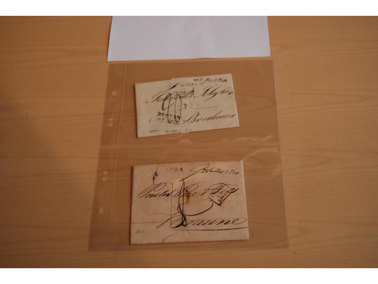 1800/60 (ca.), rd. 700 markenlose Briefe, ganz überwiegend Transitpost in das Ausland mit vielen besseren Stempeln und Stempe