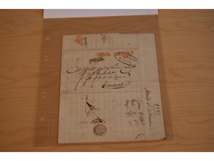 1800/60 (ca.), rd. 700 markenlose Briefe, ganz überwiegend Transitpost in das Ausland mit vielen besseren Stempeln und Stempe