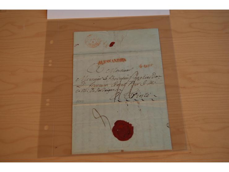 1800/60 (ca.), rd. 700 markenlose Briefe, ganz überwiegend Transitpost in das Ausland mit vielen besseren Stempeln und Stempe