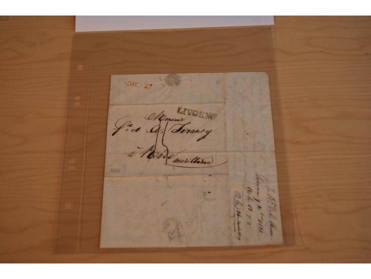 1800/60 (ca.), rd. 700 markenlose Briefe, ganz überwiegend Transitpost in das Ausland mit vielen besseren Stempeln und Stempe