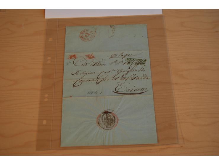 1800/60 (ca.), rd. 700 markenlose Briefe, ganz überwiegend Transitpost in das Ausland mit vielen besseren Stempeln und Stempe