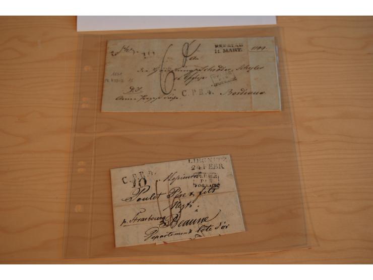 1800/60 (ca.), rd. 700 markenlose Briefe, ganz überwiegend Transitpost in das Ausland mit vielen besseren Stempeln und Stempe