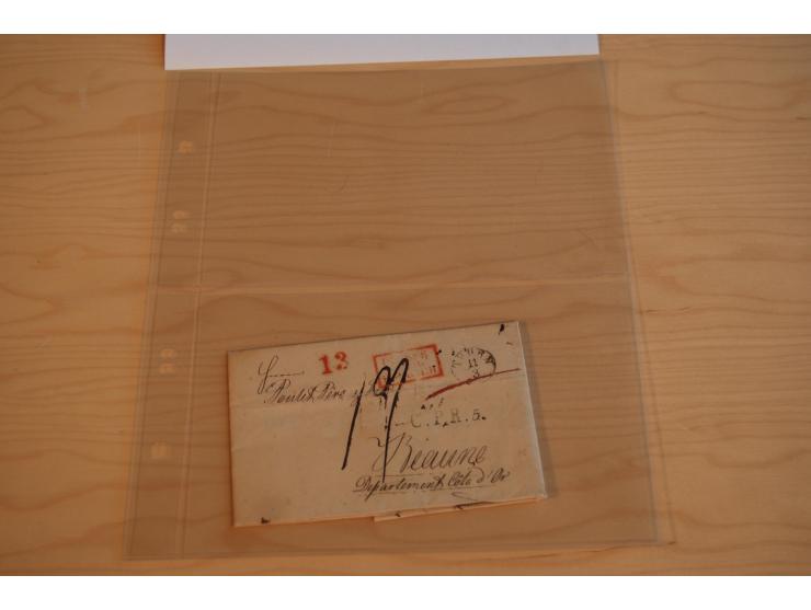 1800/60 (ca.), rd. 700 markenlose Briefe, ganz überwiegend Transitpost in das Ausland mit vielen besseren Stempeln und Stempe