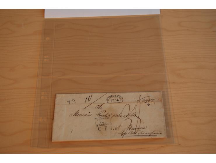 1800/60 (ca.), rd. 700 markenlose Briefe, ganz überwiegend Transitpost in das Ausland mit vielen besseren Stempeln und Stempe
