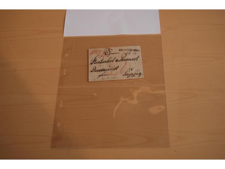 1800/60 (ca.), rd. 700 markenlose Briefe, ganz überwiegend Transitpost in das Ausland mit vielen besseren Stempeln und Stempe