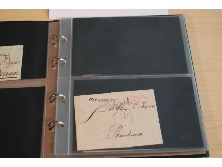 1800/60 (ca.), rd. 700 markenlose Briefe, ganz überwiegend Transitpost in das Ausland mit vielen besseren Stempeln und Stempe