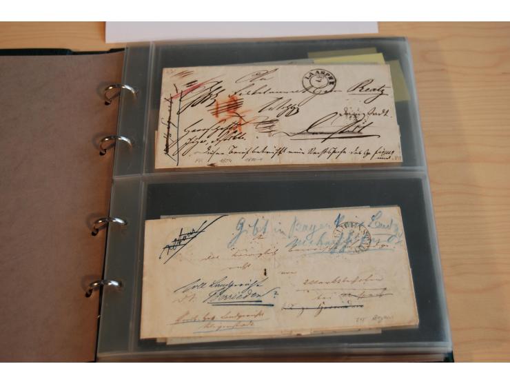 1800/60 (ca.), rd. 700 markenlose Briefe, ganz überwiegend Transitpost in das Ausland mit vielen besseren Stempeln und Stempe