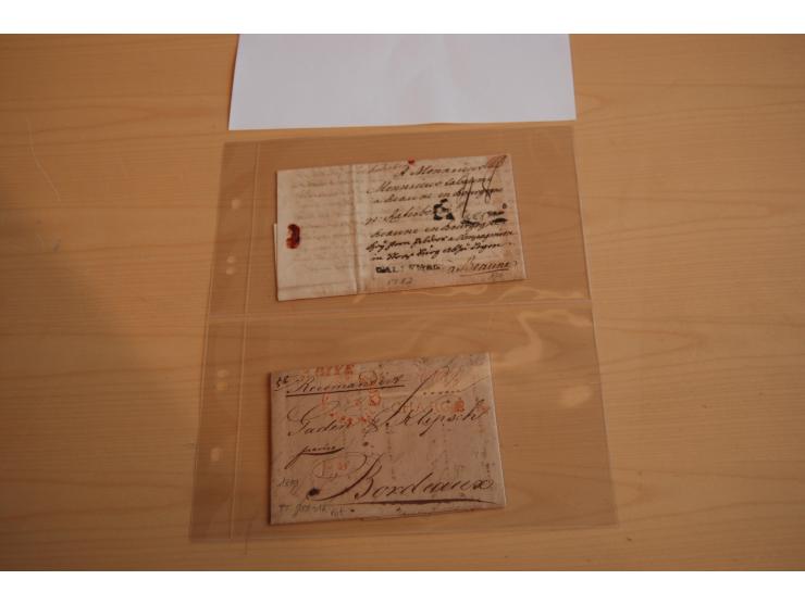 1800/60 (ca.), rd. 700 markenlose Briefe, ganz überwiegend Transitpost in das Ausland mit vielen besseren Stempeln und Stempe