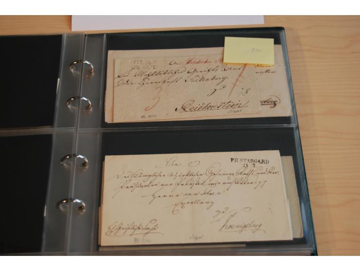 1800/60 (ca.), rd. 700 markenlose Briefe, ganz überwiegend Transitpost in das Ausland mit vielen besseren Stempeln und Stempe