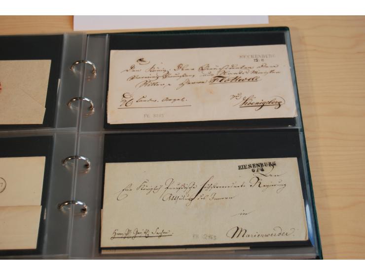 1800/60 (ca.), rd. 700 markenlose Briefe, ganz überwiegend Transitpost in das Ausland mit vielen besseren Stempeln und Stempe