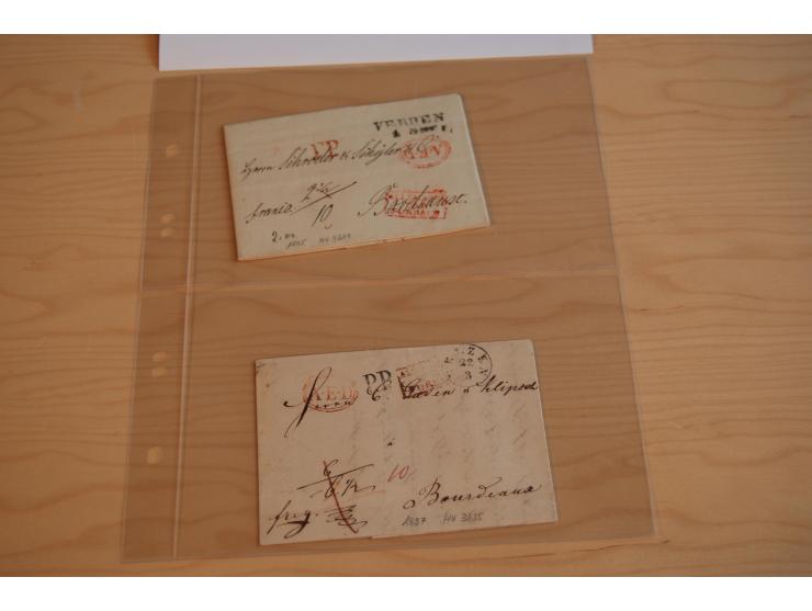 1800/60 (ca.), rd. 700 markenlose Briefe, ganz überwiegend Transitpost in das Ausland mit vielen besseren Stempeln und Stempe