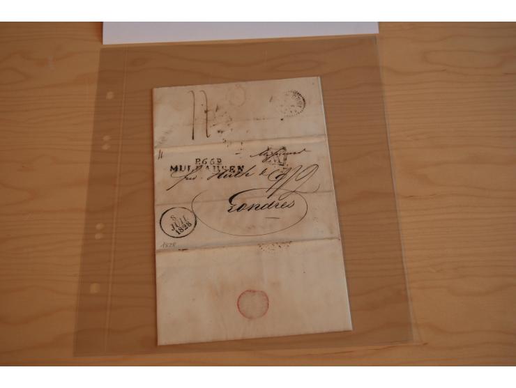 1800/60 (ca.), rd. 700 markenlose Briefe, ganz überwiegend Transitpost in das Ausland mit vielen besseren Stempeln und Stempe
