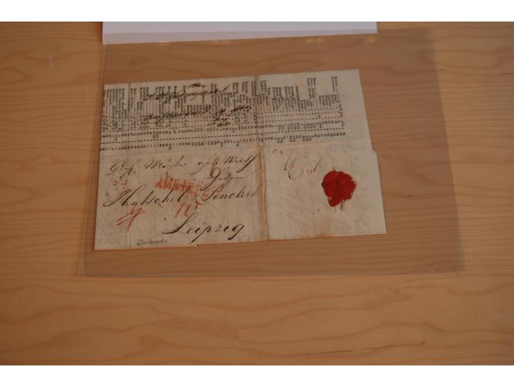 1800/60 (ca.), rd. 700 markenlose Briefe, ganz überwiegend Transitpost in das Ausland mit vielen besseren Stempeln und Stempe