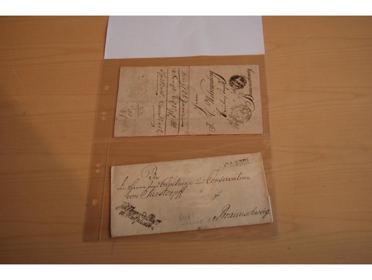 1800/60 (ca.), rd. 700 markenlose Briefe, ganz überwiegend Transitpost in das Ausland mit vielen besseren Stempeln und Stempe