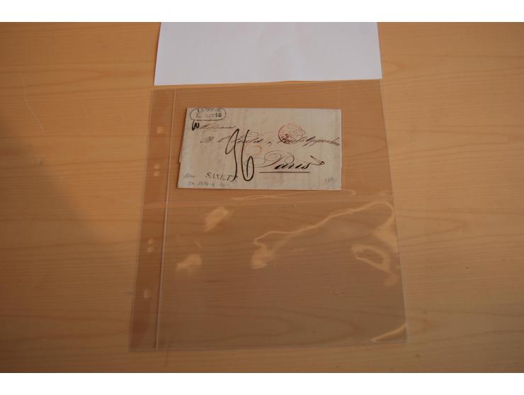 1800/60 (ca.), rd. 700 markenlose Briefe, ganz überwiegend Transitpost in das Ausland mit vielen besseren Stempeln und Stempe