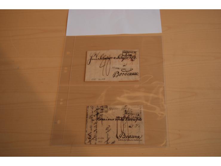 1800/60 (ca.), rd. 700 markenlose Briefe, ganz überwiegend Transitpost in das Ausland mit vielen besseren Stempeln und Stempe