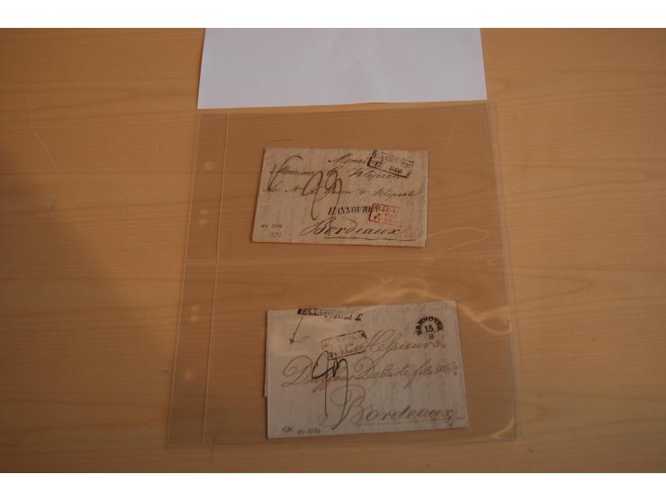 1800/60 (ca.), rd. 700 markenlose Briefe, ganz überwiegend Transitpost in das Ausland mit vielen besseren Stempeln und Stempe