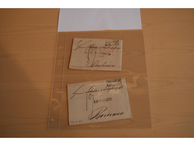 1800/60 (ca.), rd. 700 markenlose Briefe, ganz überwiegend Transitpost in das Ausland mit vielen besseren Stempeln und Stempe
